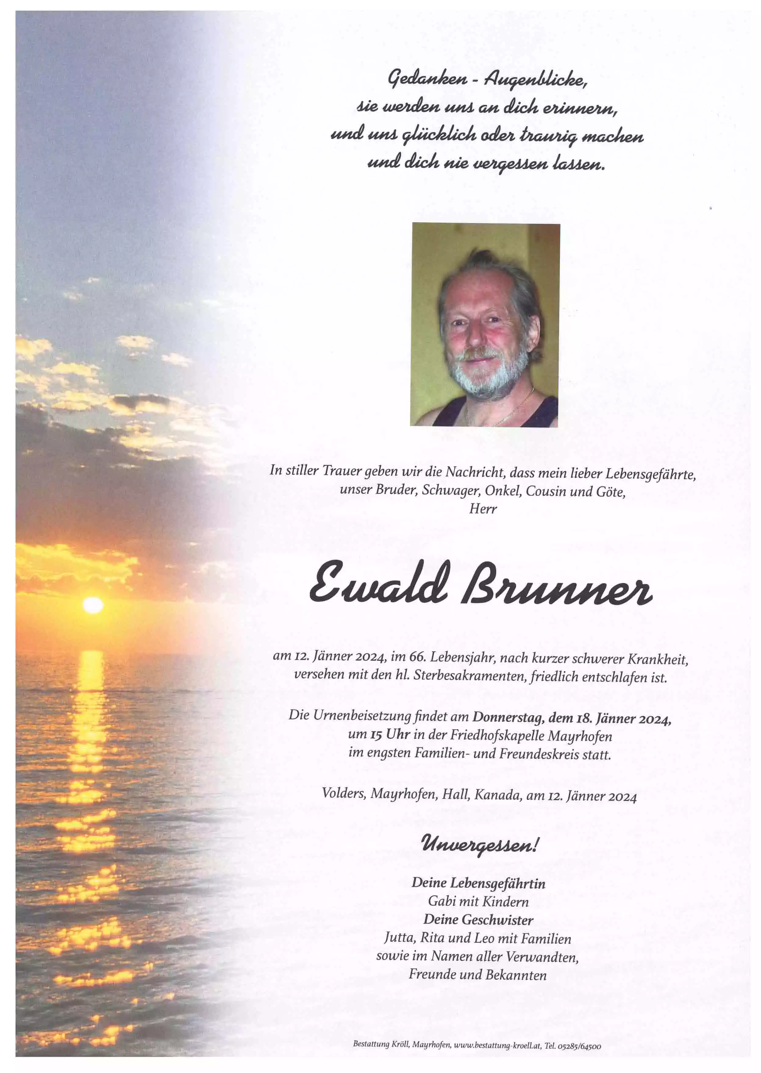 Parte von Ewald Brunner
